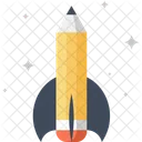 Rocket Launch Pencile Icon