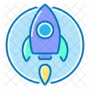 Rocket Mission Earth Icon