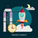 Rocket Launch Space Icon