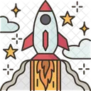 Rocket Launch Spaceship Icon