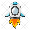 Rocket Cartoon Icon
