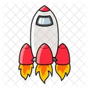 Rocket Cartoon Icon
