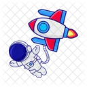 Rocket Astronaut Cosmos Icon