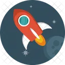 Rocket Galaxy Spaceship Icon