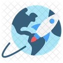 Spaceship Launch Startup Icon