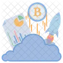 Bitcoin File Rocket Icon