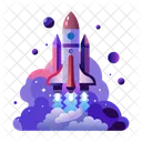 Rocket Launch Spacecraft Aircraft Icon