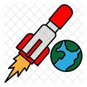 Rocket Spaceship Launch Icon