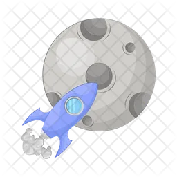 Rocket moon  Icon