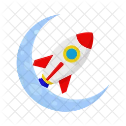 Rocket on the moon  Icon