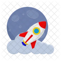 Rocket on the moon  Icon