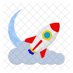 Rocket on the moon  Icon