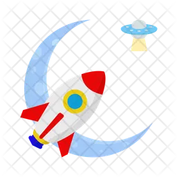 Rocket on the moon  Icon