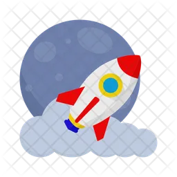 Rocket on the moon  Icon