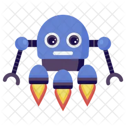 Rocket Robot  Icon