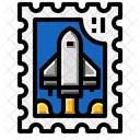 Rocket Stamp Circle Icon