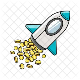 Rocket with money booster  Icon