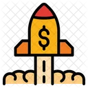 Rocket With Money Growth Icon  Icon