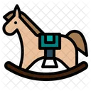 Toy Kid And Baby Rocking Horse Icon