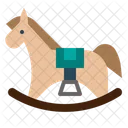 Toy Kid And Baby Rocking Horse Icon