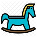Wooden Horse Toy Child Play Kid Rocking Icon