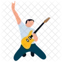 Male Rock Star Guitar Player Guitarist Icon