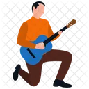 Male Rock Star Guitar Player Guitarist Icon