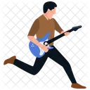 Rock Star Playing Guitar Guitar Player Icon
