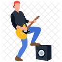 Rock Star Playing Guitar Guitar Player Icon