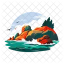 Rocky shore  Icon