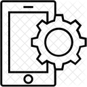 Roda Dentada Mobile Desenvolvimento Ícone