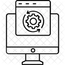 Roda Dentada Gerenciamento De Dados Processamento De Dados Ícone