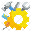 Roda Dentada De Construcao Manutencao Engrenagem Ícone