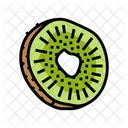 Rodaja de kiwi fresco  Icono