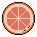 Rodaja De Naranja Rebanada Fruta Icono