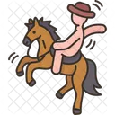 Rodeo Cowboy Horse Icon
