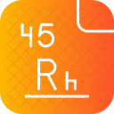 Rodio Tabla Periodica Quimica Icono