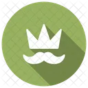 Roi Moustache Couronne Icon