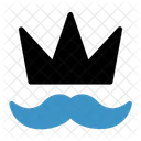 Roi Moustache Couronne Icon