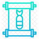 Pergaminho De Guerra Bomba Mensagem De Guerra Ícone