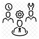 Roles De Equipo Asignacion De Tareas Deberes Colaborativos Icono