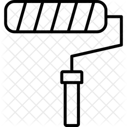 롤 페인트 브러시  아이콘