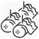 Rolle Eingewickelt Speck Symbol