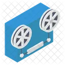 Spulenaufzeichnung Magnetband Audioband Icon