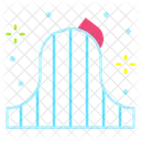 Roller Coaster Fun Amusement Park Icon
