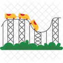 Rollercoaster Amusement Park Icon