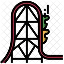 Roller Coaster Amusement Park Fair Icon