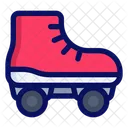 Roller Skate Quad Wheels Sport Icon