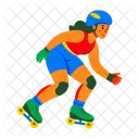 Roller Skating Rollerblading Sport Icon