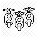 Roller-Stau  Symbol